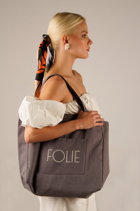 Gabardin Tote Grey